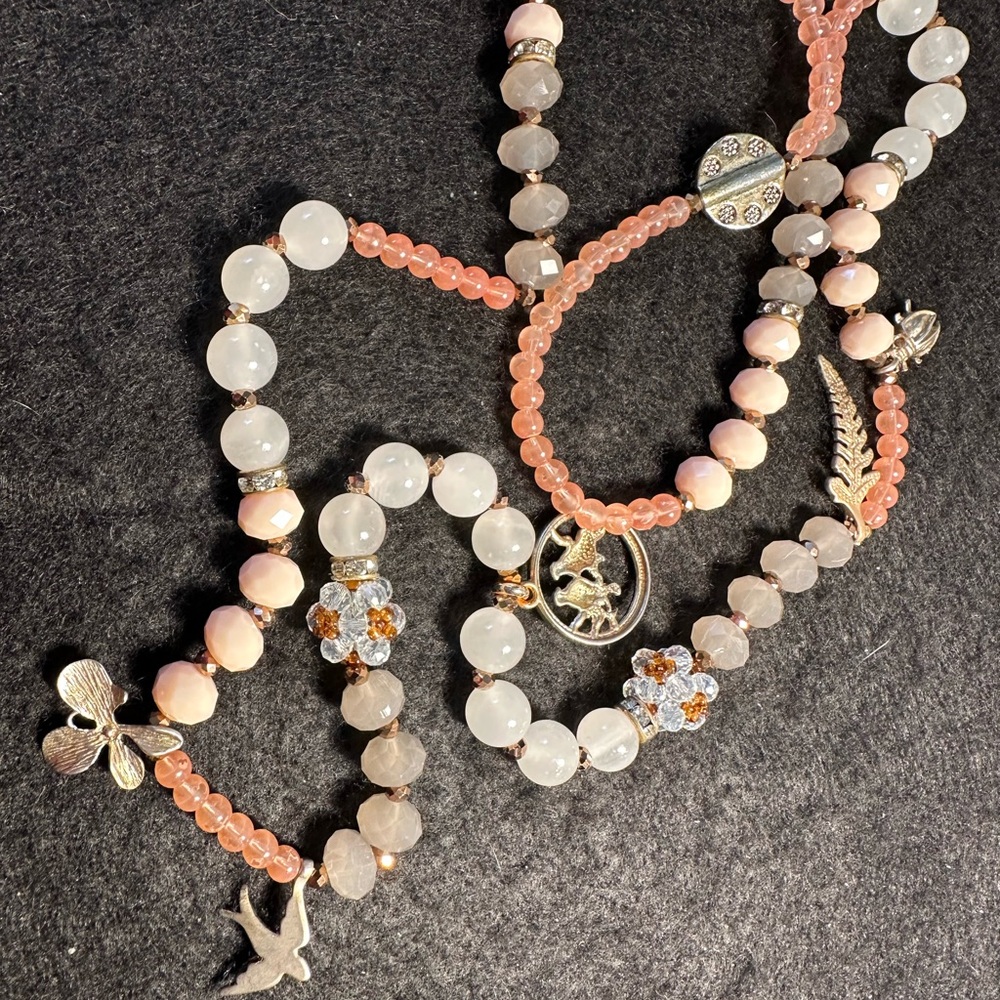 Elegant Moonstone Pink Beryl Necklace